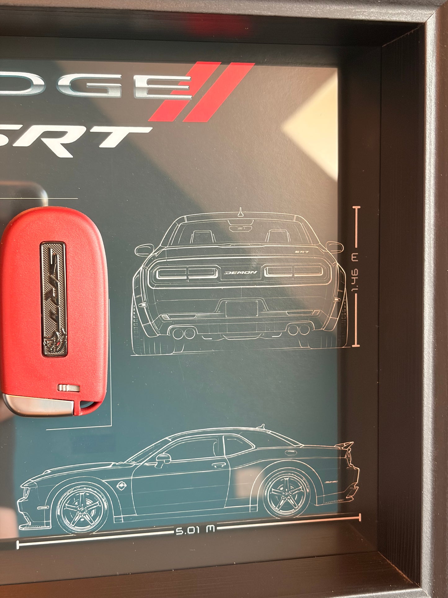 Rahmen mit Golf 7R Dekoschlüssel