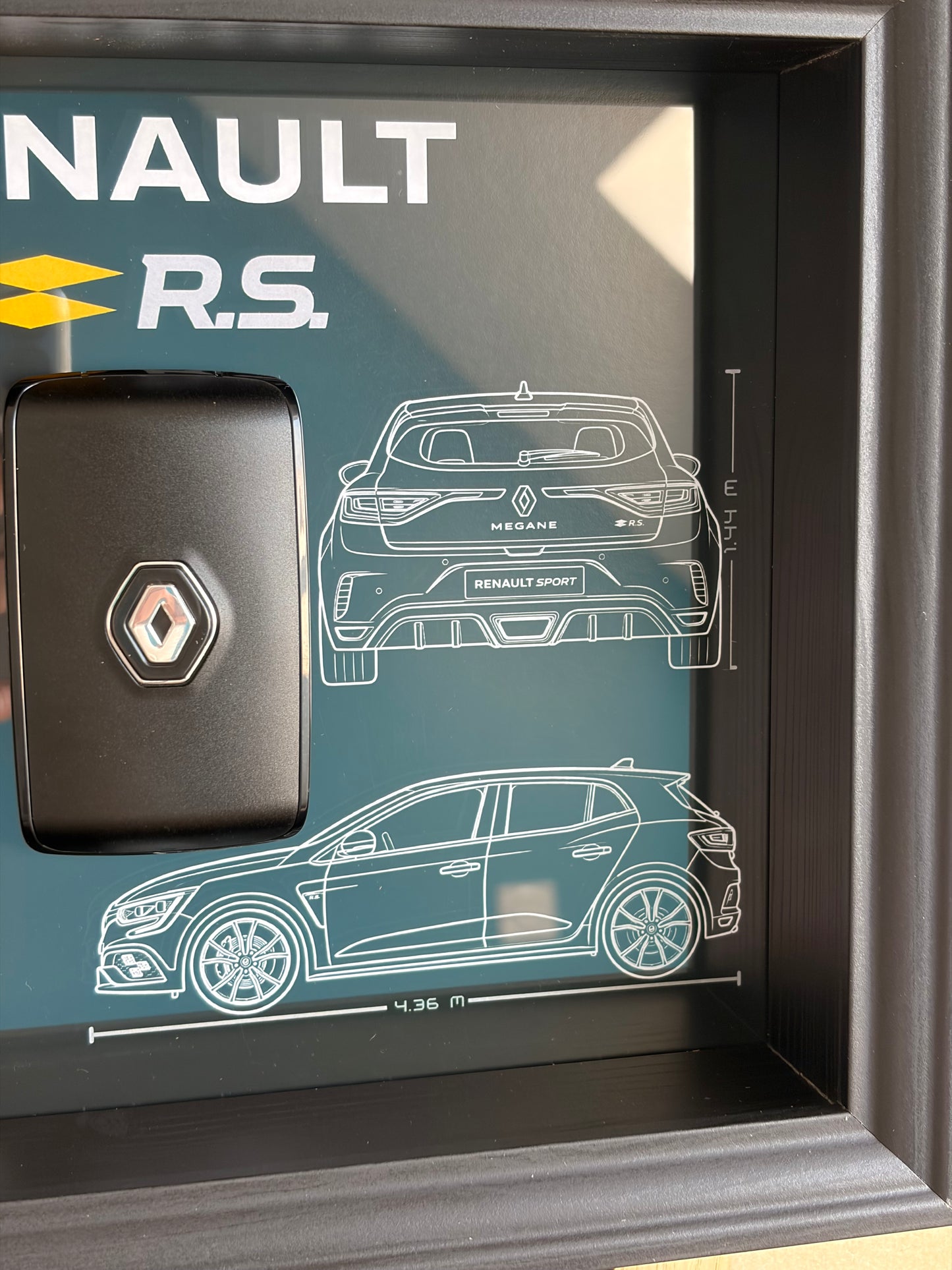 Rahmen mit Golf 7R Dekoschlüssel