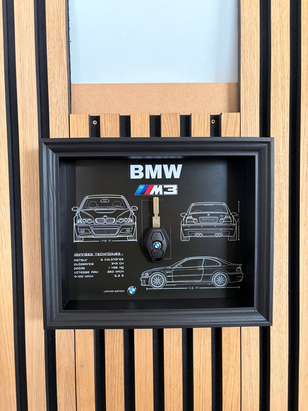 Frame with decorative key of BMW M3 E92