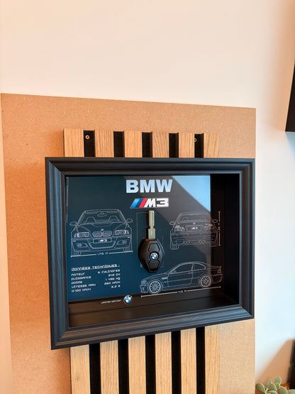 Cadre avec clé décorative de BMW M3 E46