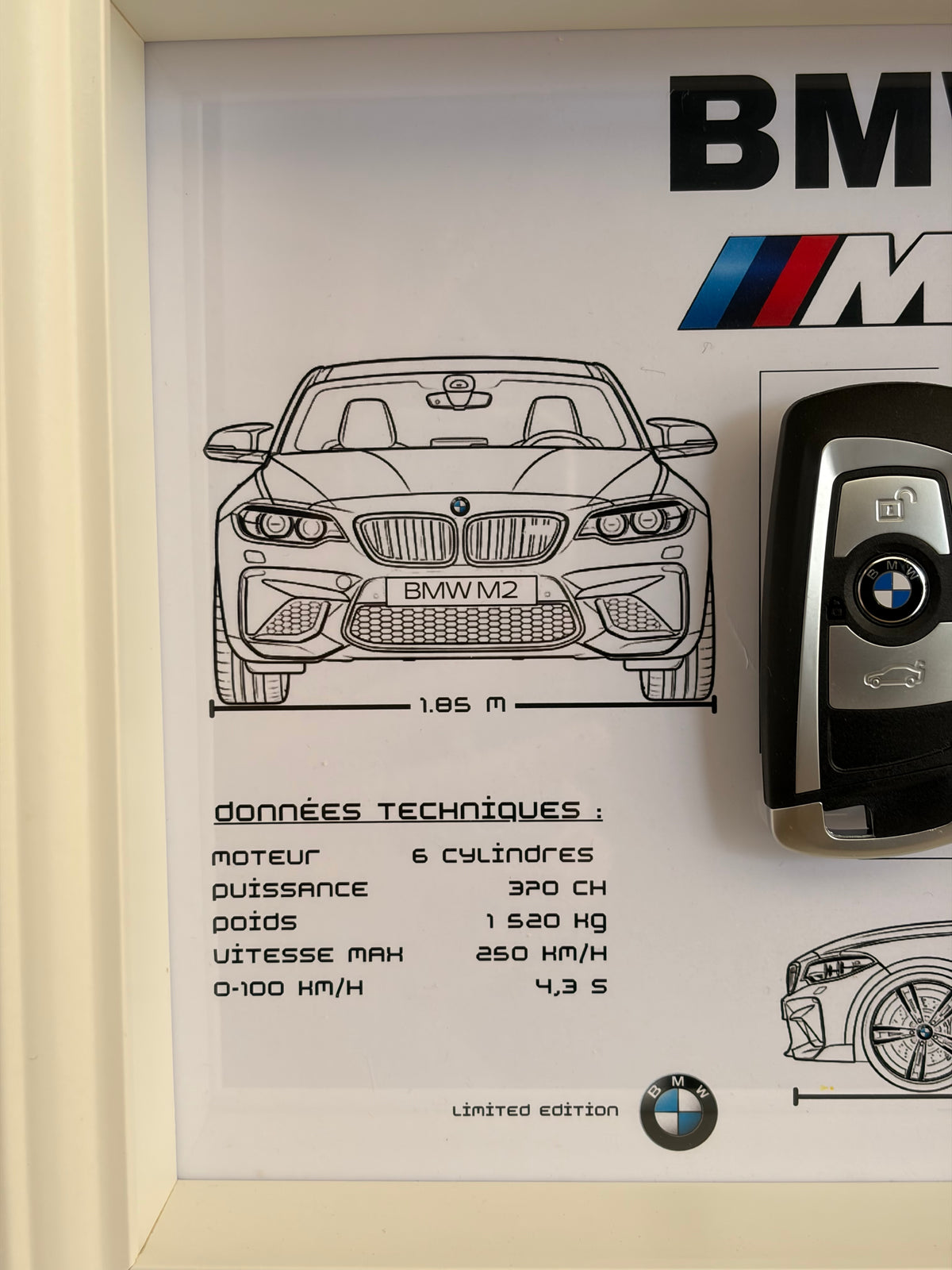 Cadre avec clé décorative de BMW M2 F87