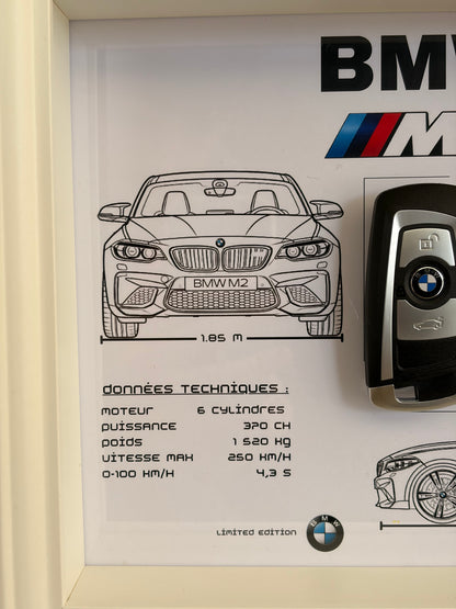Cadre avec clé décorative de BMW M2 F87