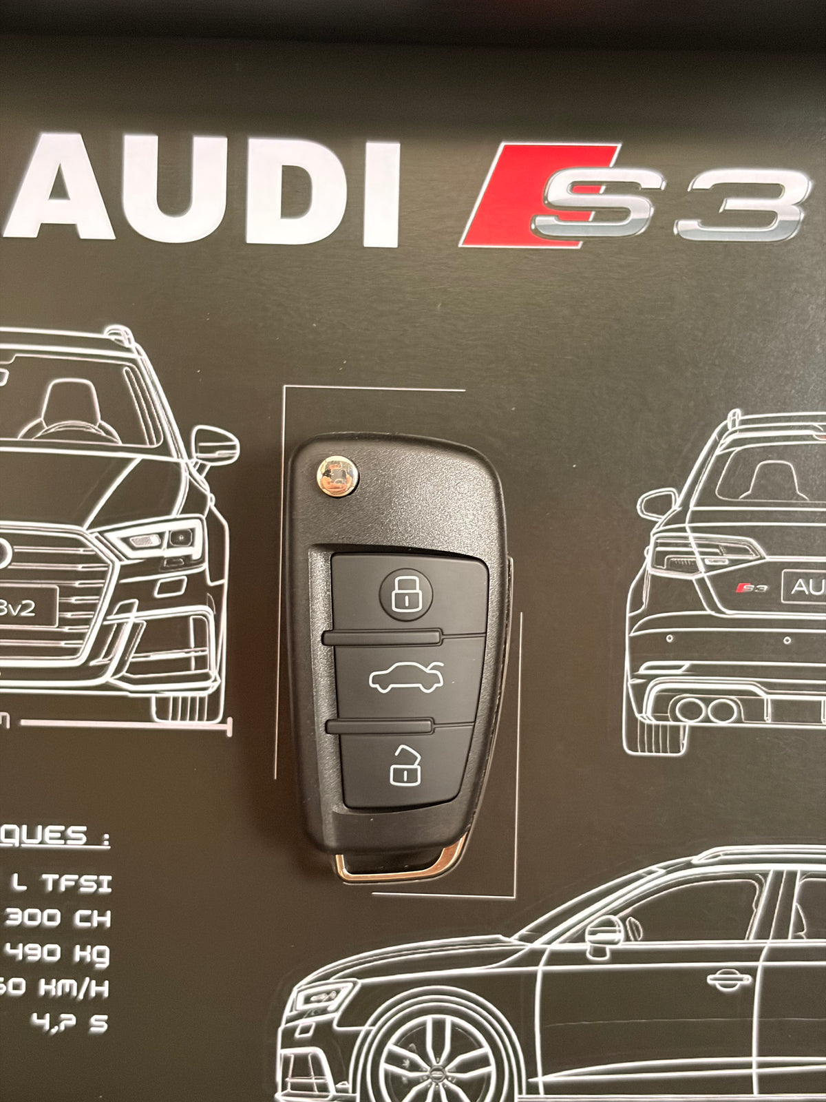 Cadre avec clé décorative de Audi S3 8v2