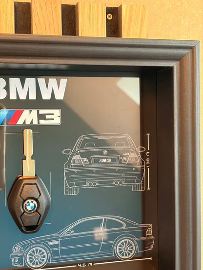 Cadre avec clé décorative de BMW M3 E46