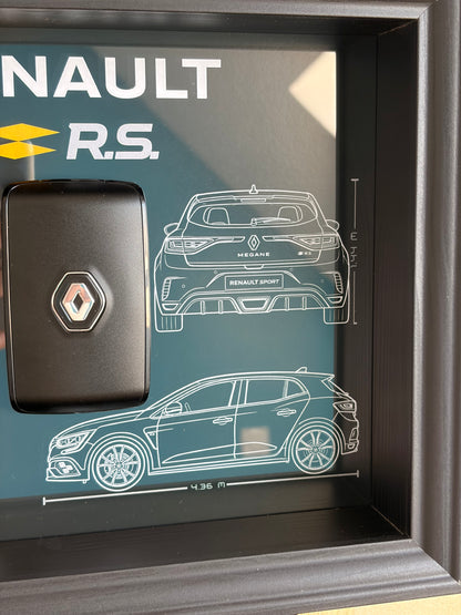 Cadre avec clé décorative de Renault Megane 4 RS