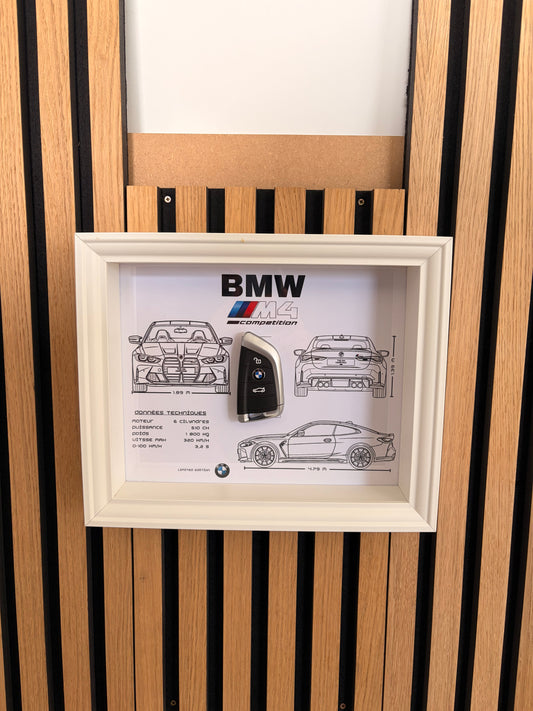Cadre avec clé décorative de BMW M4 G82 compétition