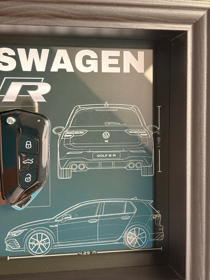 Cadre avec clé décorative de Golf 8R