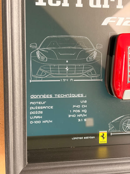 Cadre avec Clé Décorative de Ferrari F12 Berlinetta