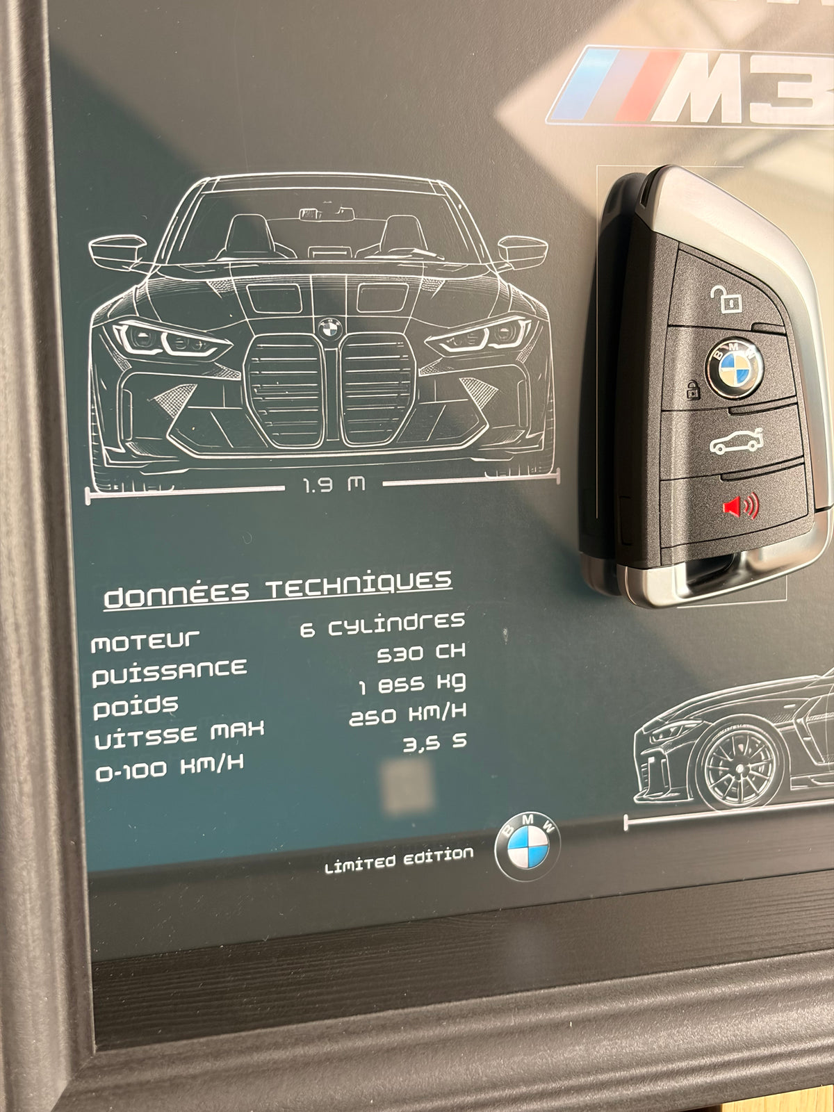 Cadre avec clé décorative de BMW M3 G80