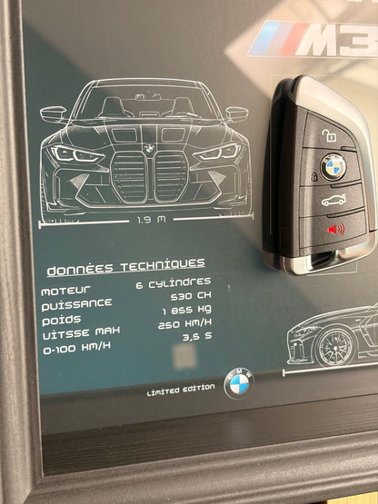 Cadre avec clé décorative de BMW M3 G80