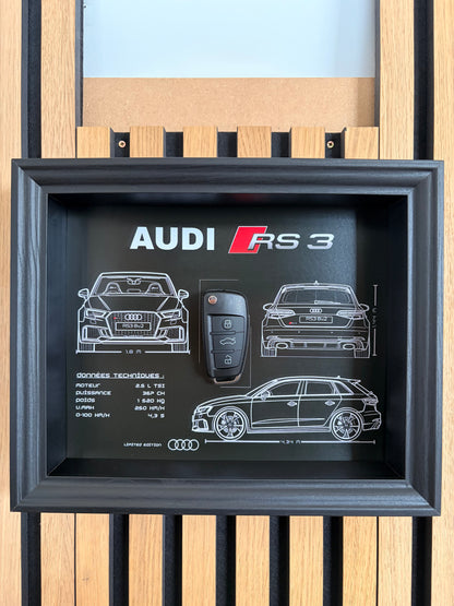 Framed decorative key for Audi RS6 C7