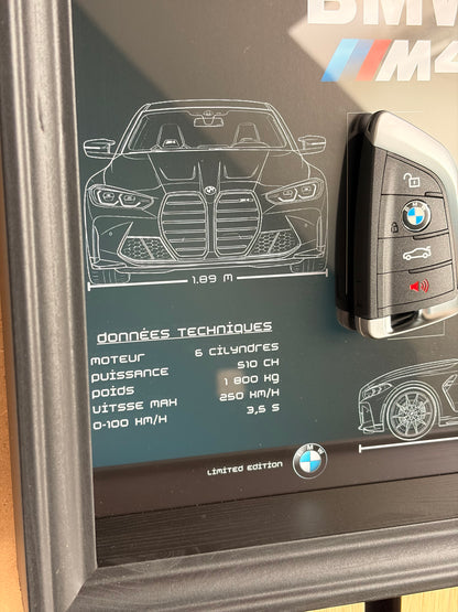 Cadre avec clé décorative de BMW M4 G82