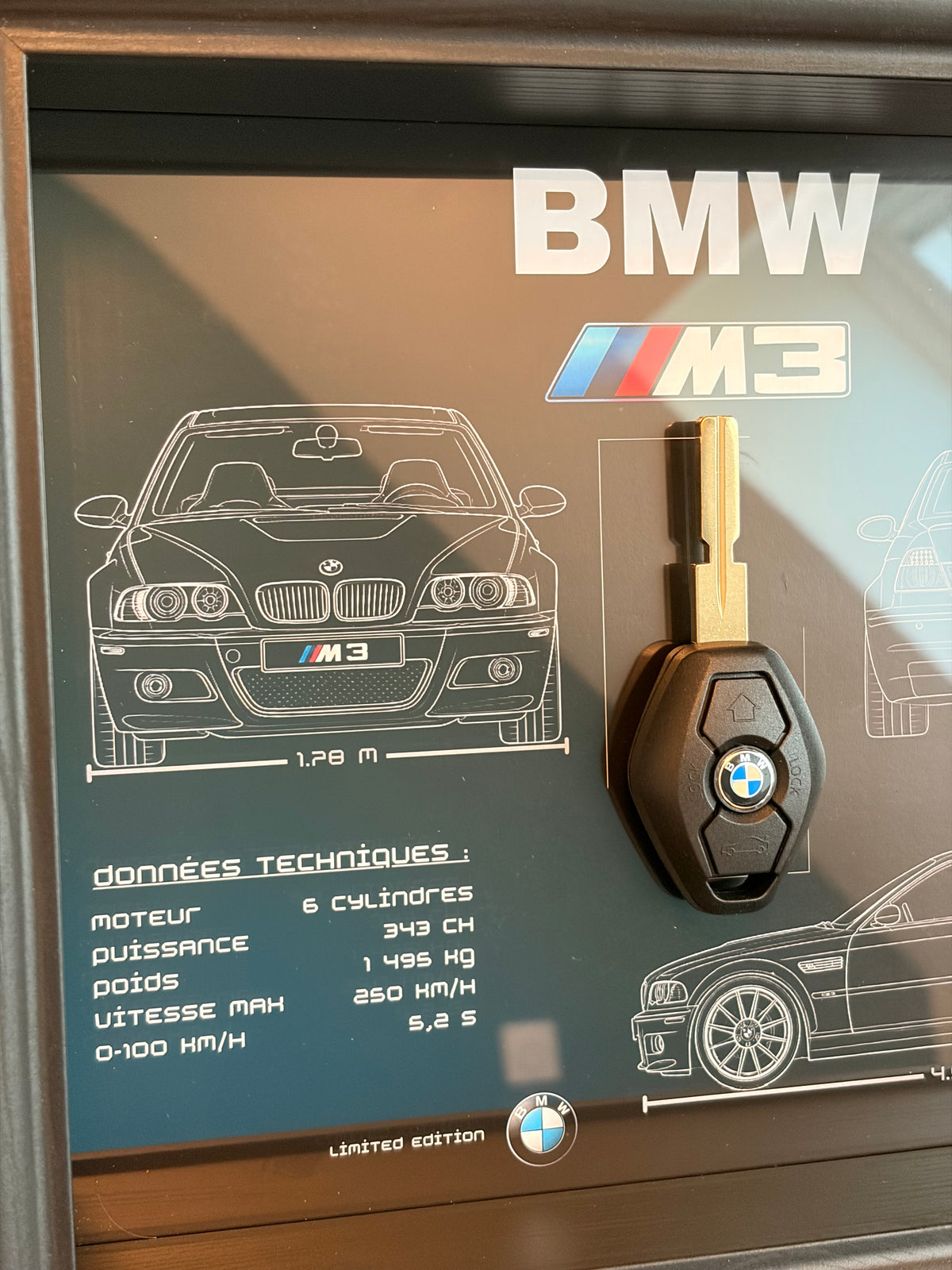 Cadre avec clé décorative de BMW M3 E46