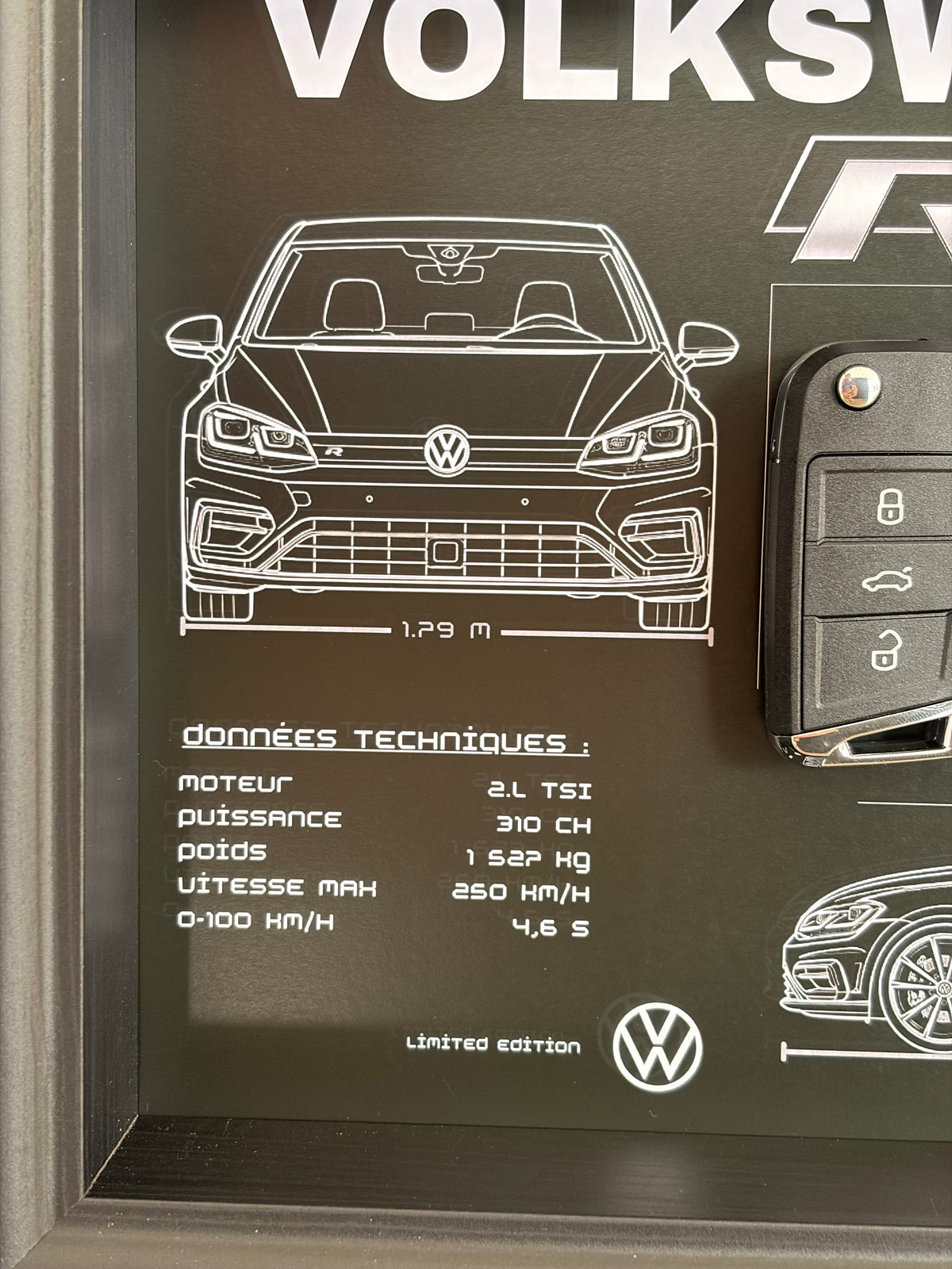 Cadre avec clé décorative de Golf 7R