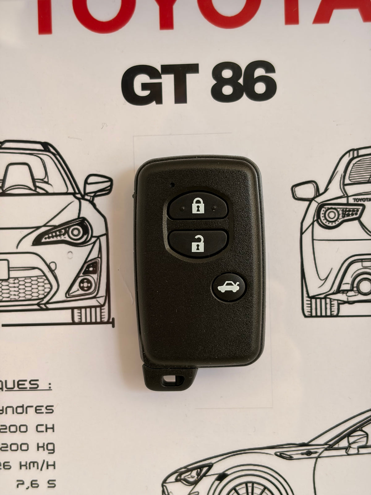 Cadre avec clé décorative de Toyota GT86