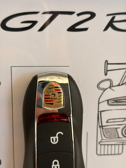 Cadre avec clé décorative de Porsche 911 GT2 RS