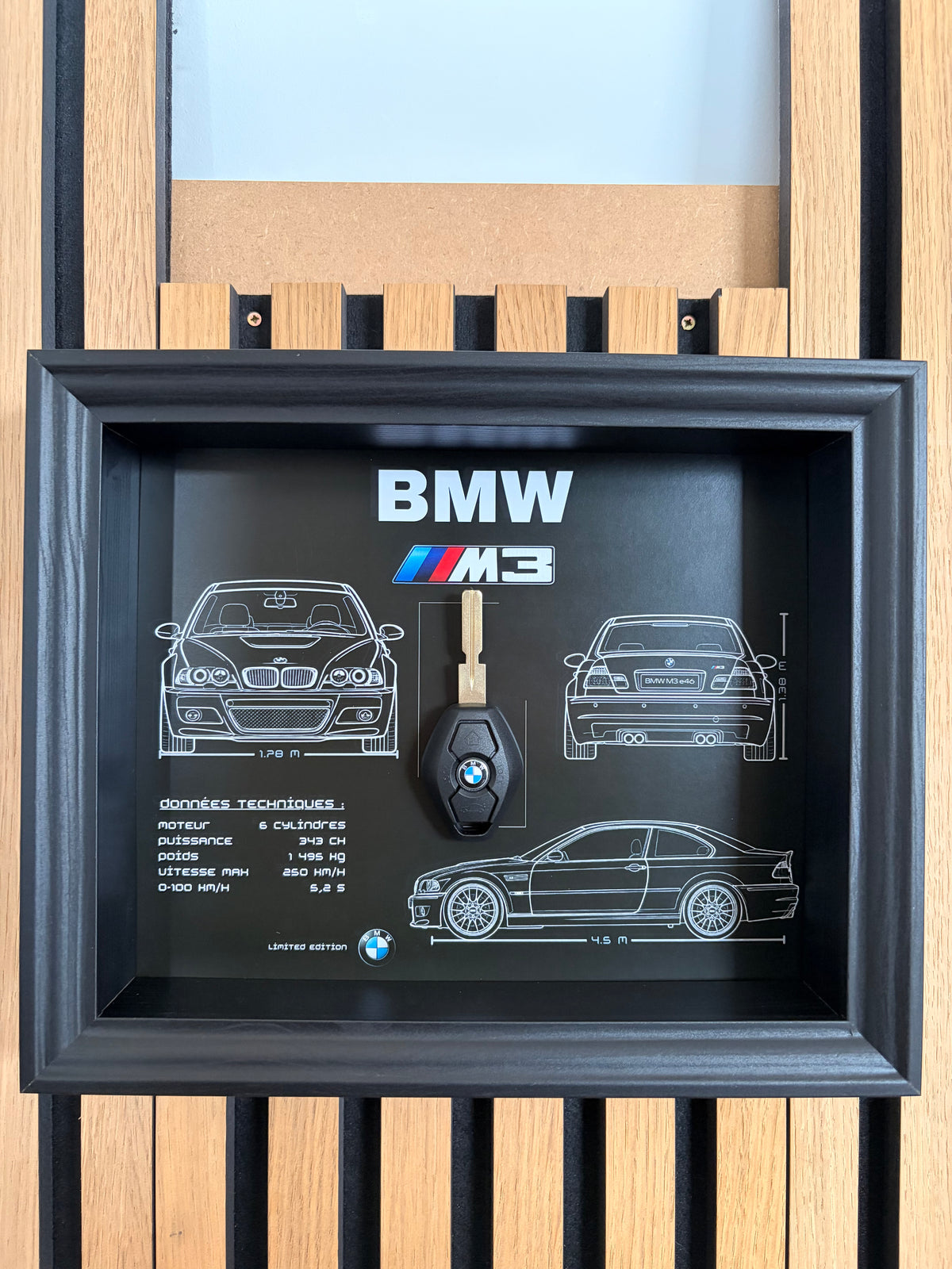 Frame with decorative key of BMW M3 E92