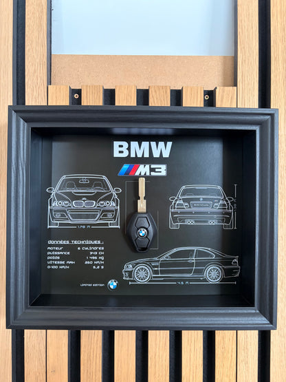 Frame with decorative key of BMW M3 E92