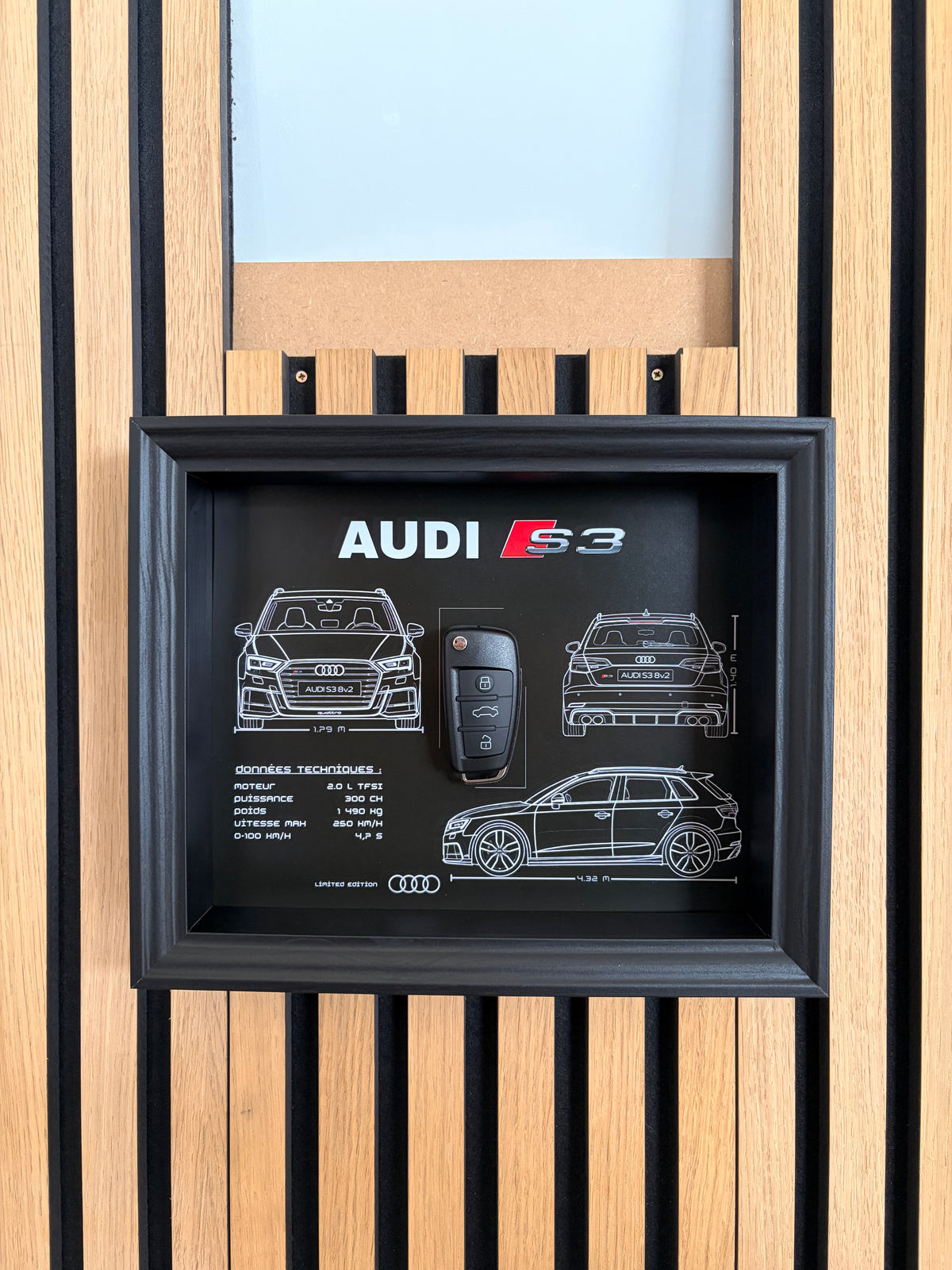 Cadre avec clé décorative de Audi S3 8v2