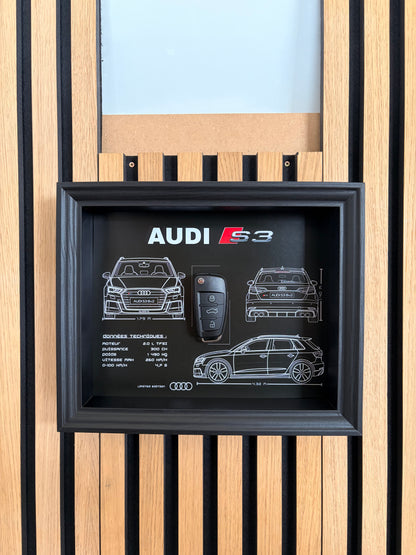 Cadre avec clé décorative de Audi S3 8v2