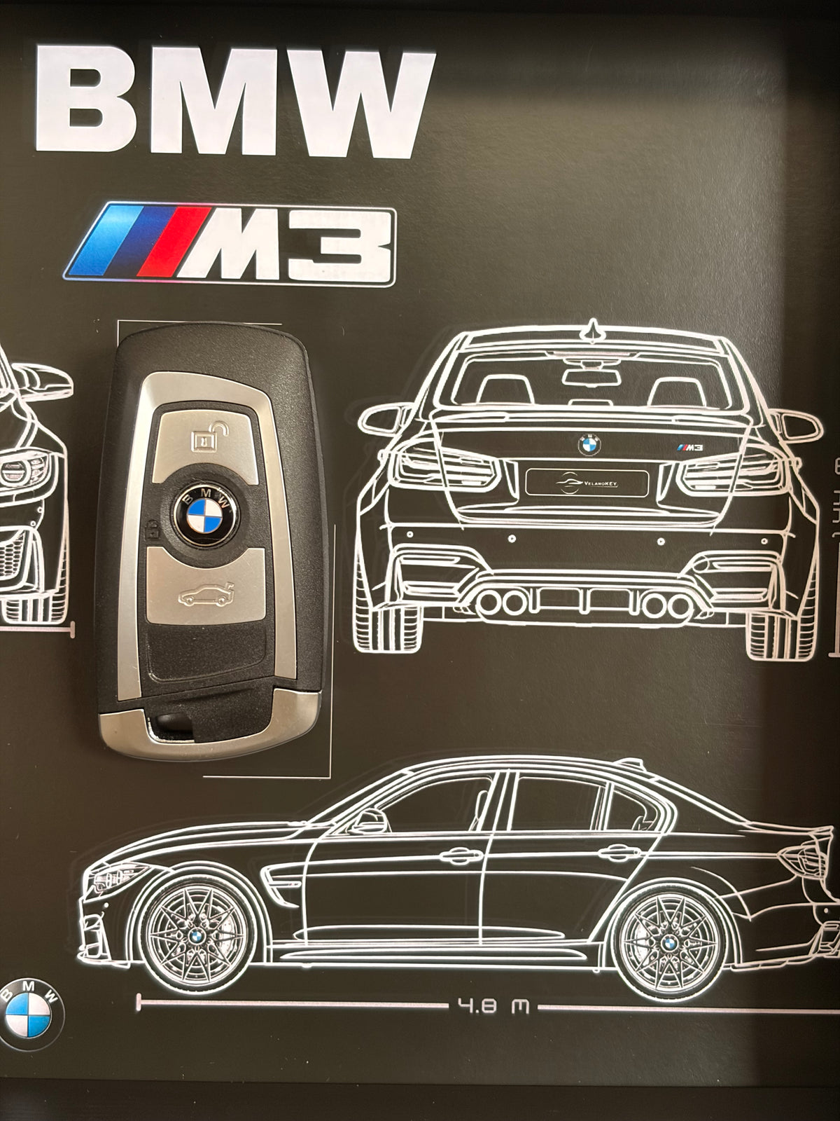 Rahmen mit Zierschlüssel BMW M3 E92
