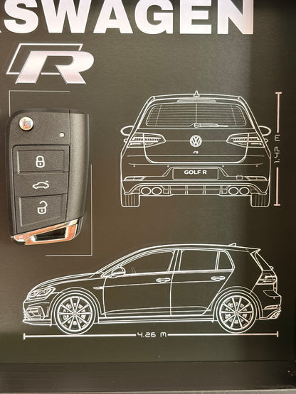 Cadre avec clé décorative de Golf 7R