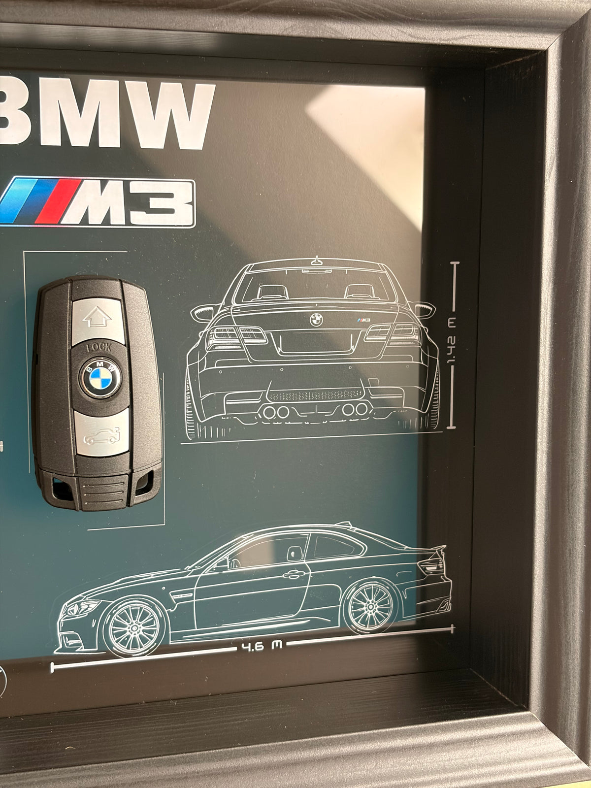 Cadre avec clé décorative de BMW M3 E92