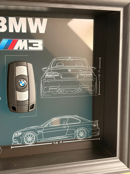 Cadre avec clé décorative de BMW M3 E92