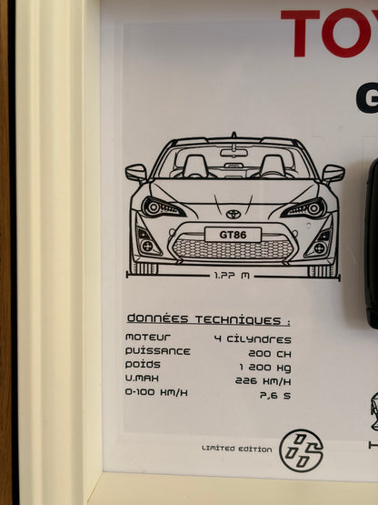 Cadre avec clé décorative de Toyota GT86