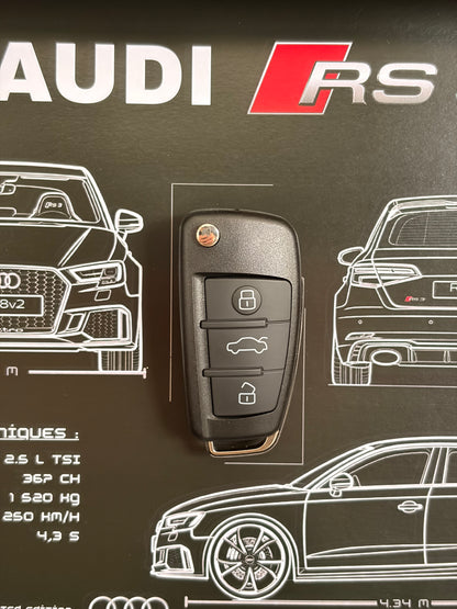 Framed decorative key for Audi RS6 C7
