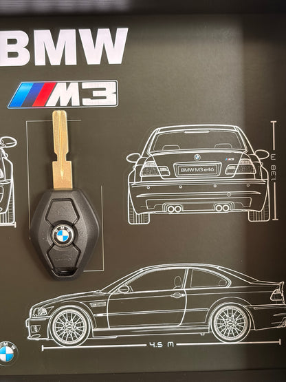 Frame with decorative key of BMW M3 E92