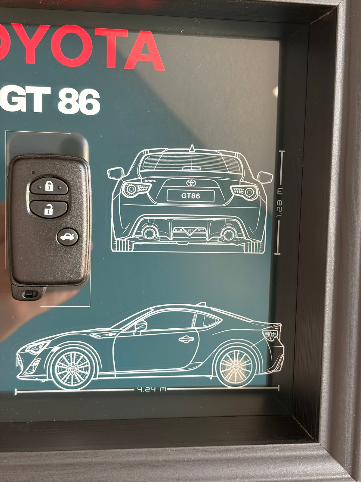 Cadre avec clé décorative de Toyota GT86