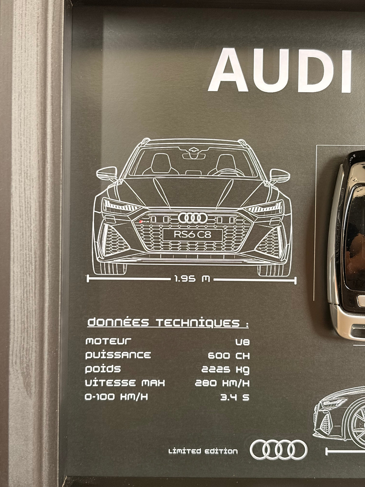 Cadre avec clé décorative de Audi RS6 C8