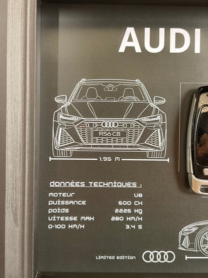 Cadre avec clé décorative de Audi RS6 C8