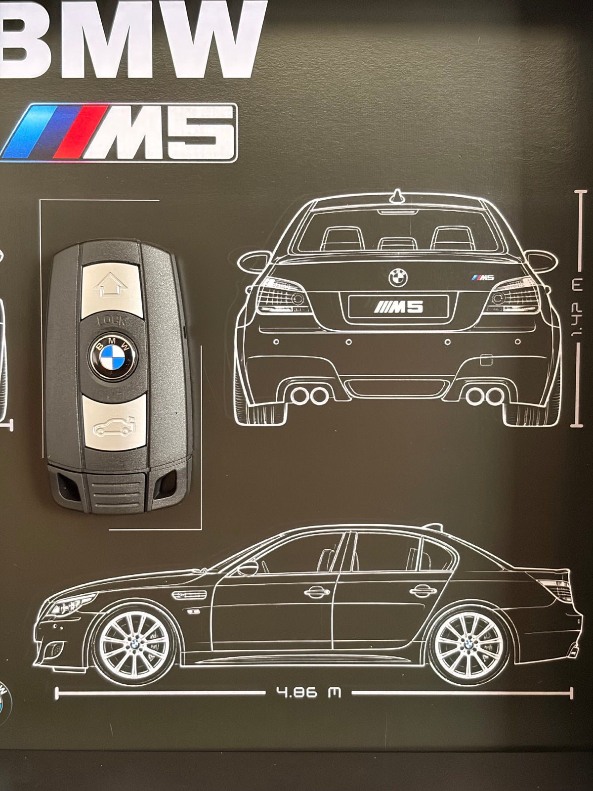 Rahmen mit Zierschlüssel BMW M3 E92