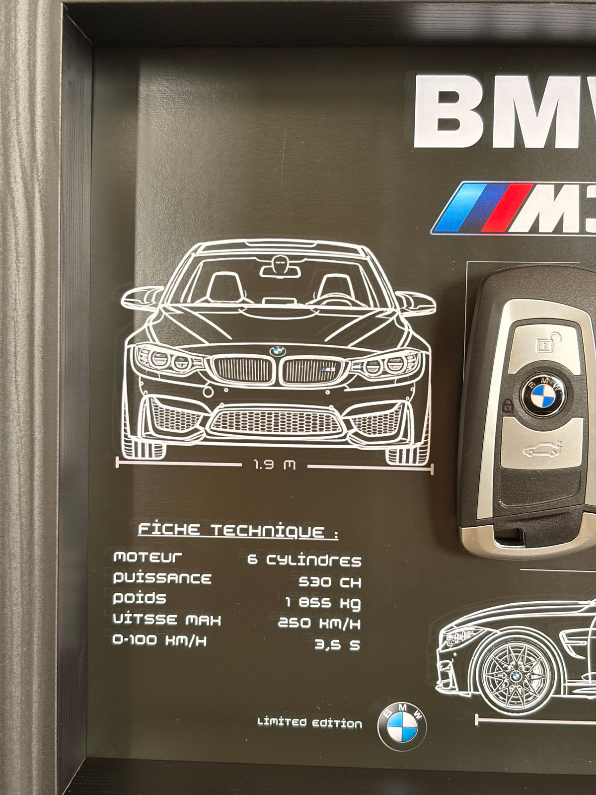 Rahmen mit Zierschlüssel BMW M3 E92