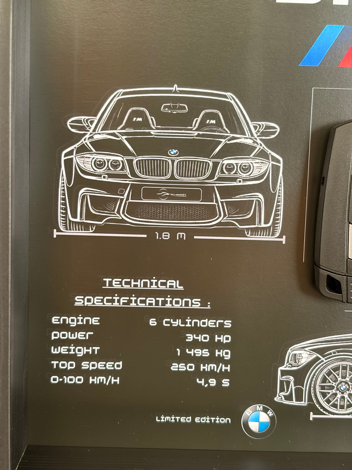 Rahmen mit Zierschlüssel BMW M3 E92