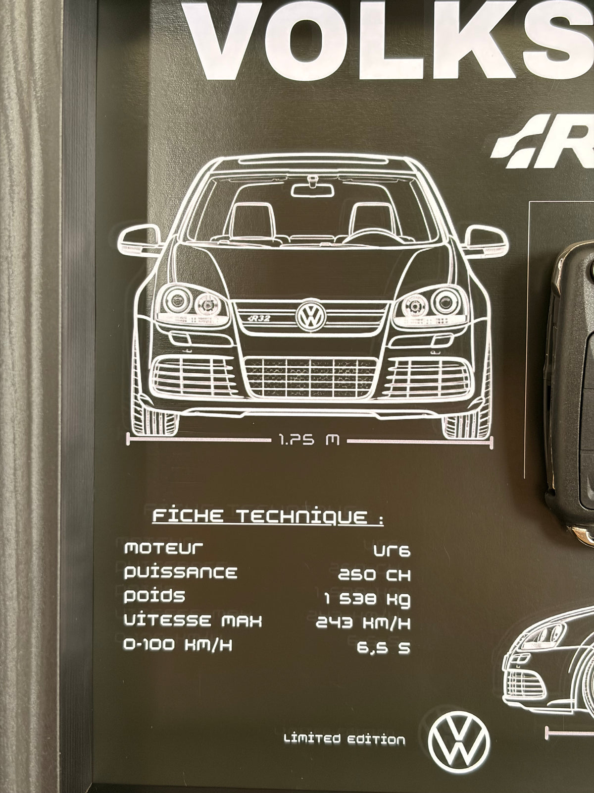 Cadre avec clé décorative de Golf 5 R32