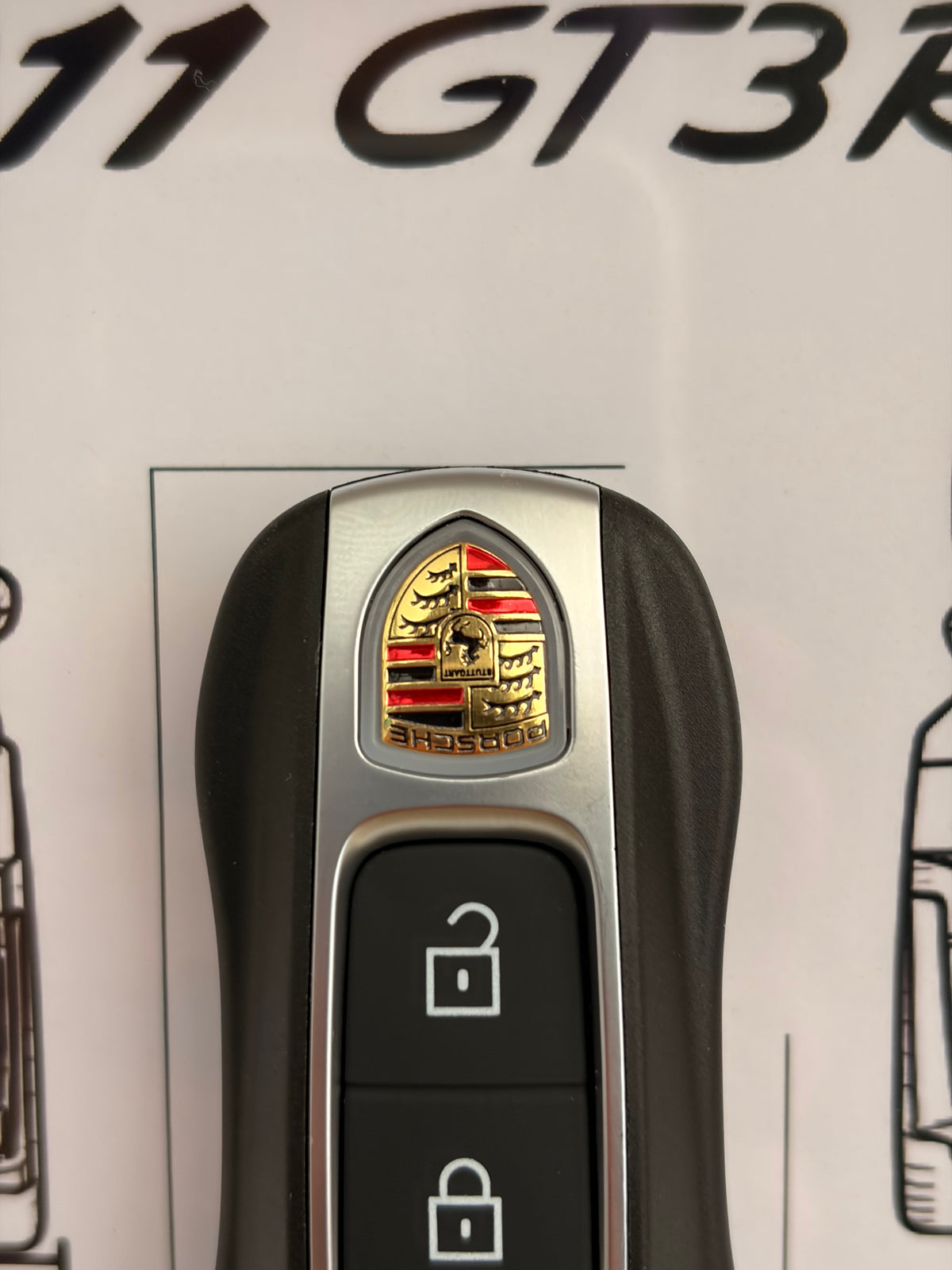 Cadre avec clé décorative de Porsche 911 GT3 RS