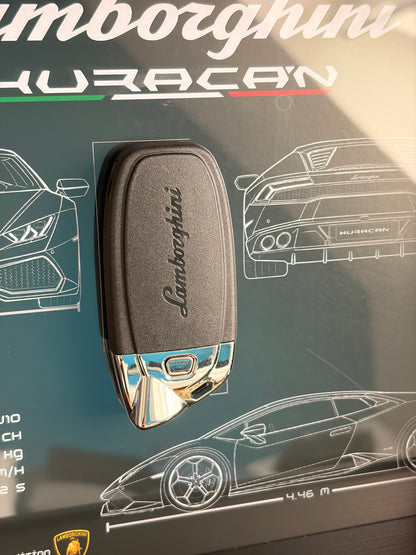 Cadre avec clé décorative de Lamborghini Huracan