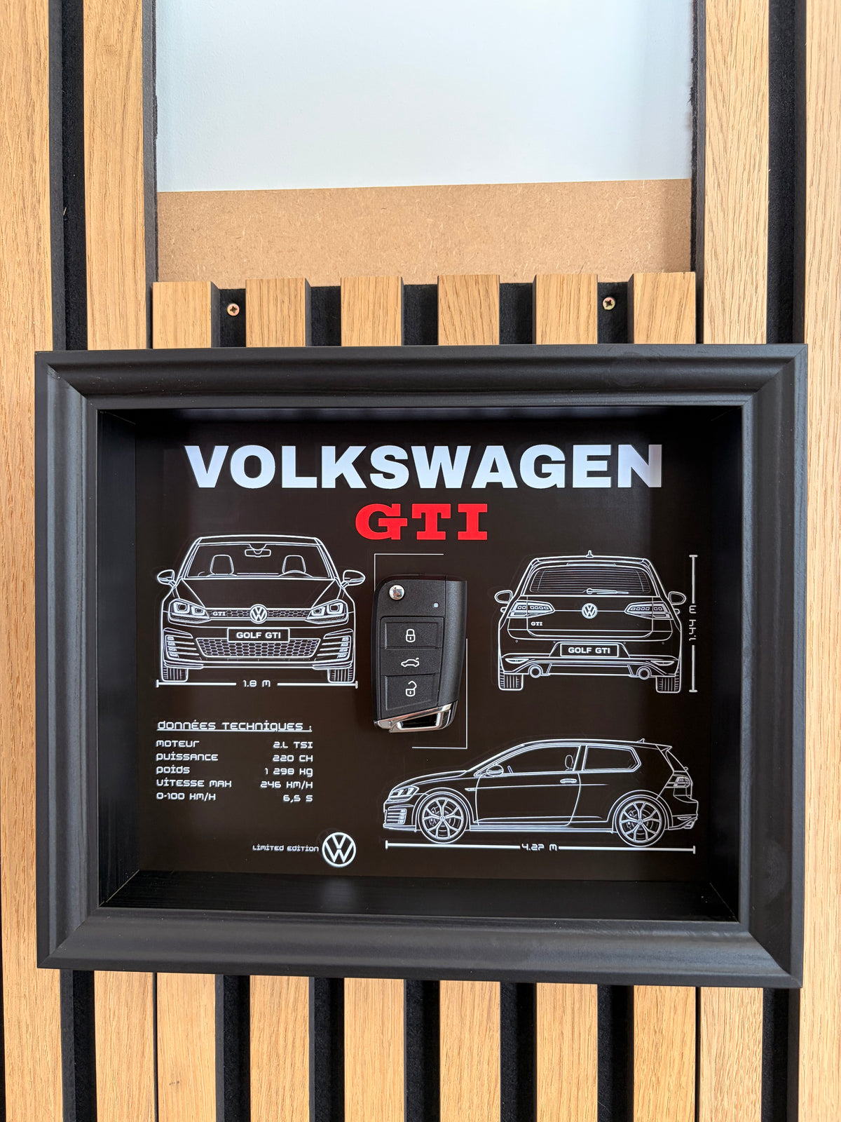 Cadre avec clé décorative de Golf 7 GTI