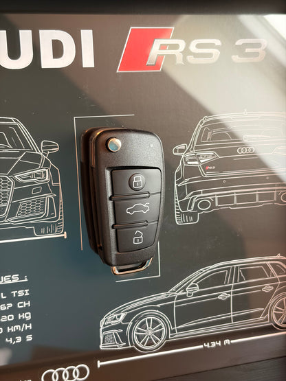 Cadre avec clé décorative de Audi RS3 8v1