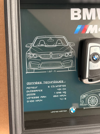 Cadre avec clé décorative de BMW M4 F82