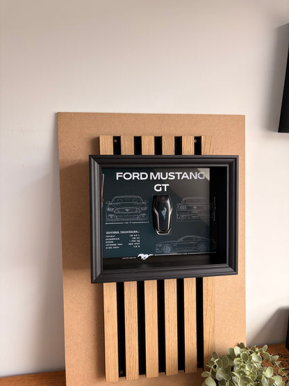Cadre avec clé décorative de Ford Mustang