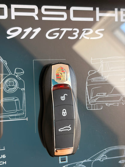 Cadre avec clé décorative de Porsche 911 GT3 RS
