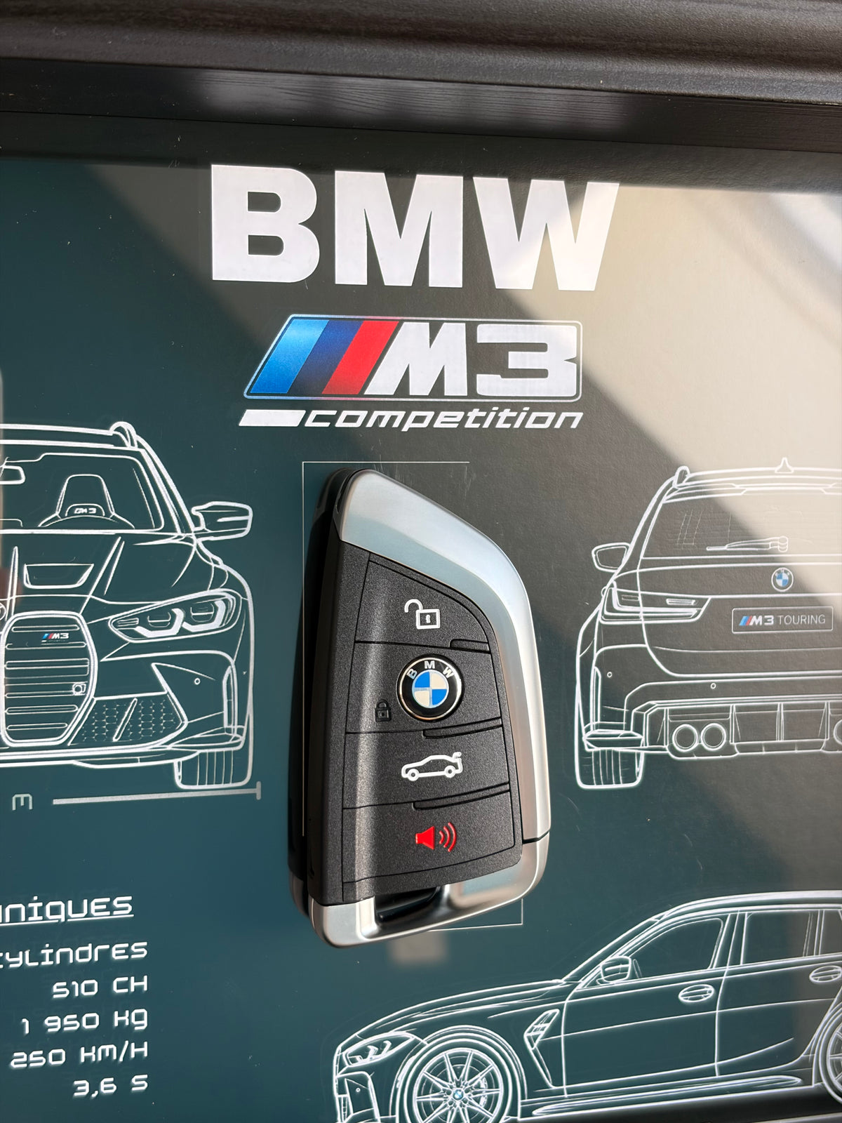 Cadre avec clé décorative de BMW M3 G81 Touring compétition