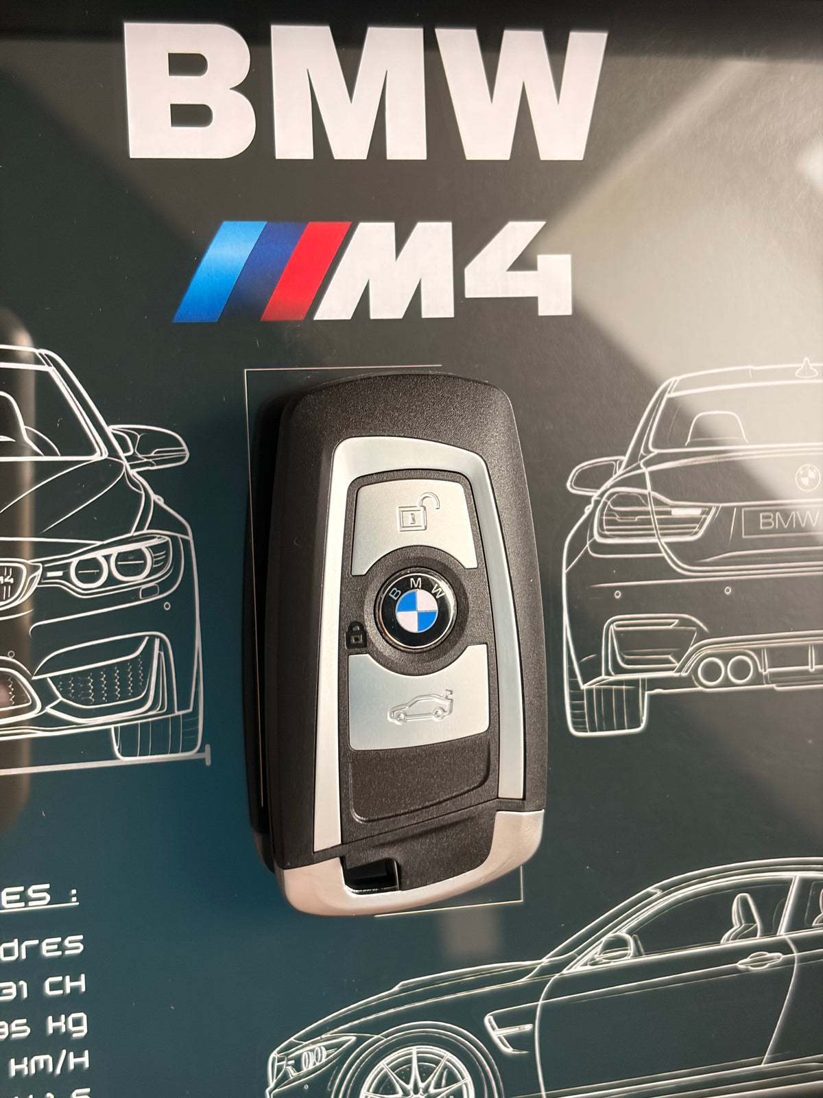 Cadre avec clé décorative de BMW M4 F82