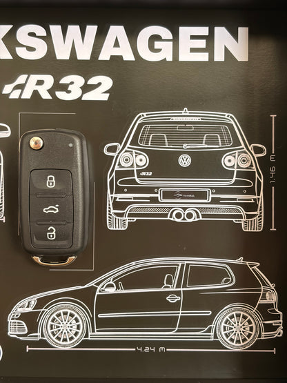 Cadre avec clé décorative de Golf 5 R32