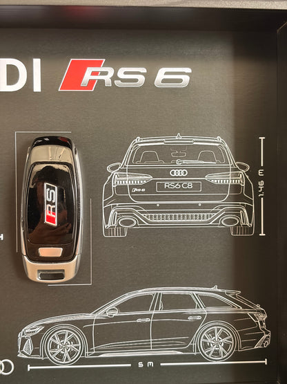 Cadre avec clé décorative de Audi RS6 C8