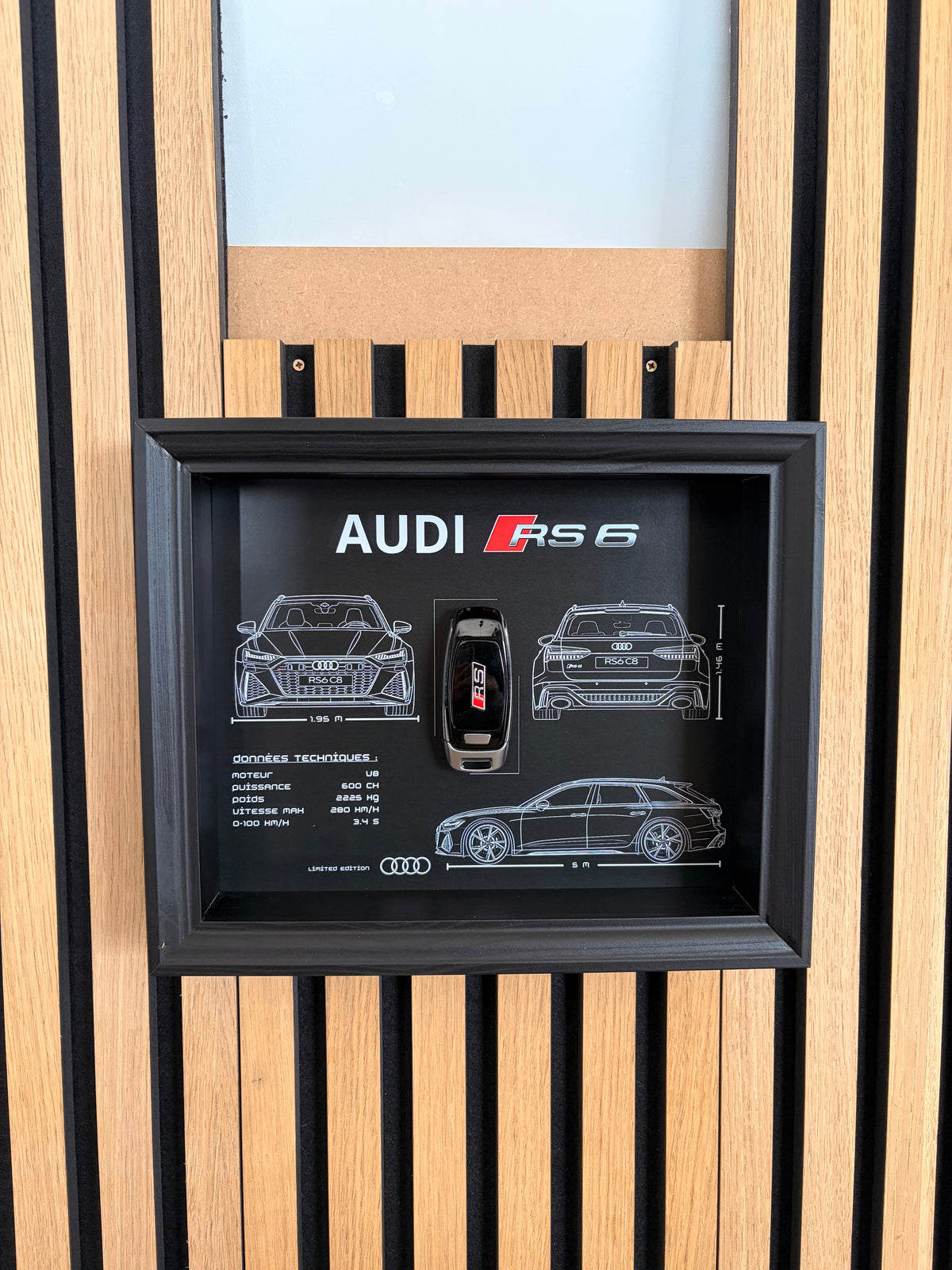 Cadre avec clé décorative de Audi RS6 C8